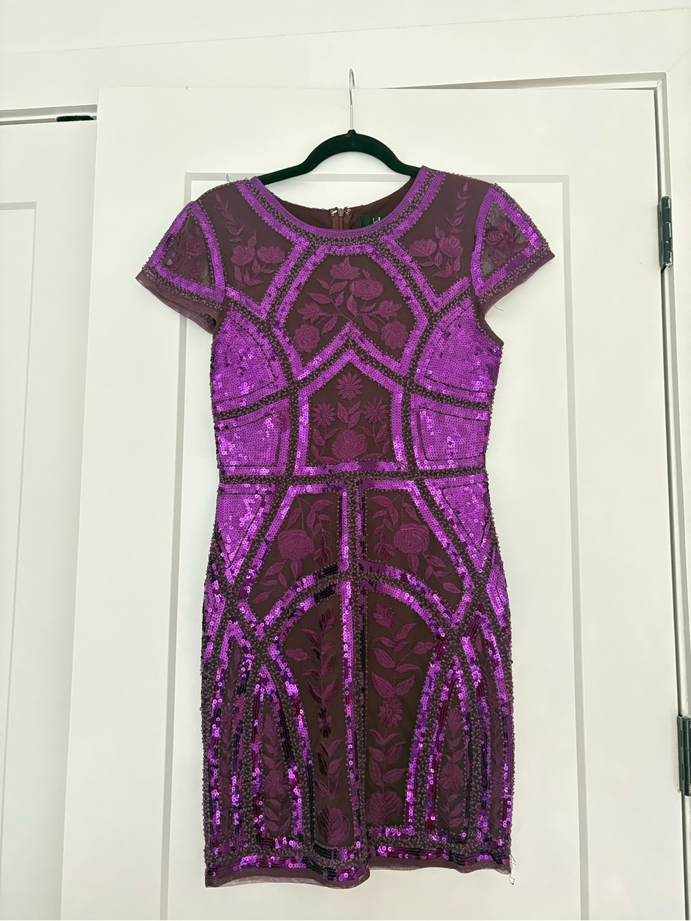 Lulus Purple Sequin Fit & Cocktail Dress